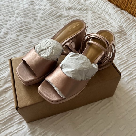 Reformation Magda Ankle Tie Platform - Picture 4 of 7